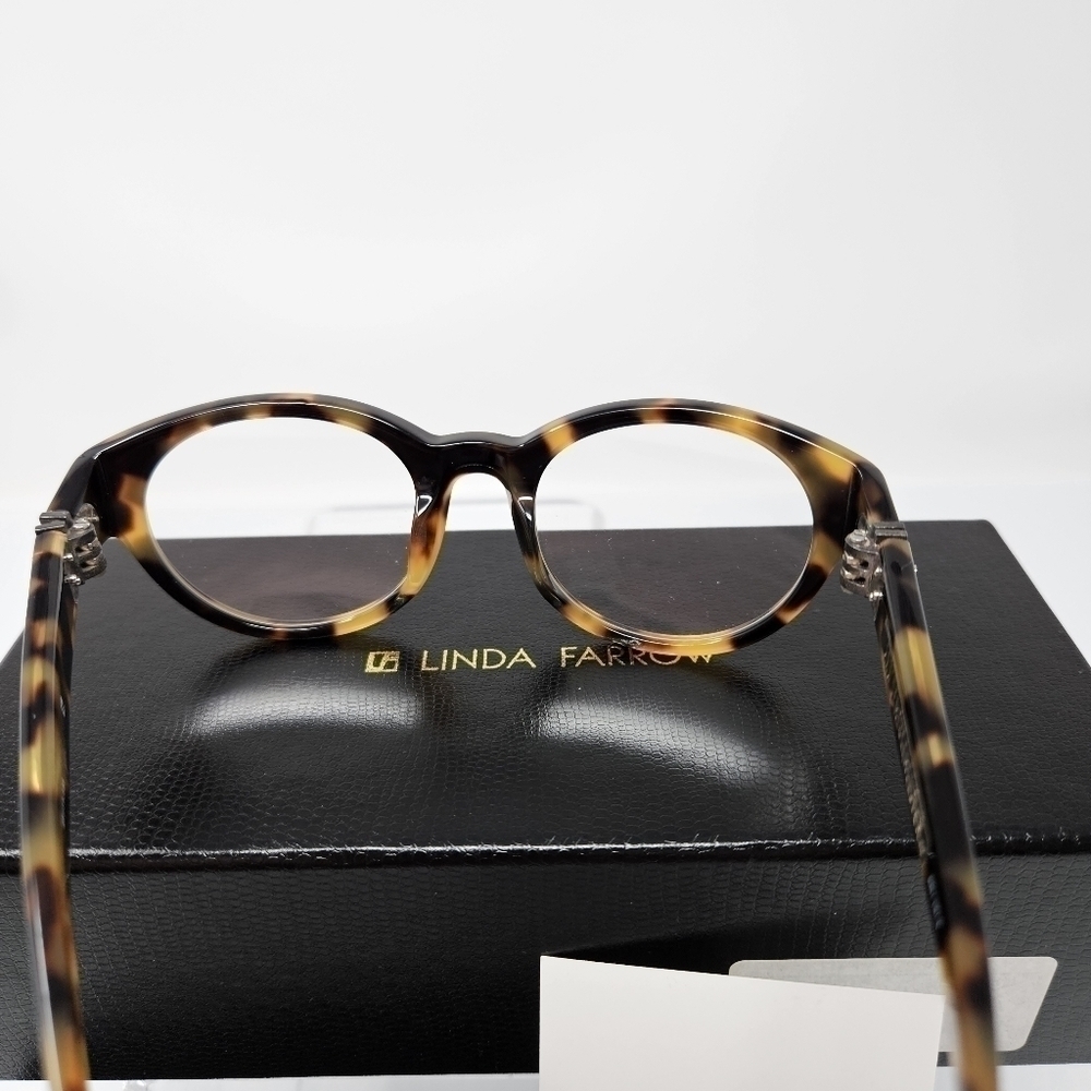 Linda Farrow X Ann Demeulemeester Tortoiseshell Oval Optical Eyeglass Frame — image 5 of 8